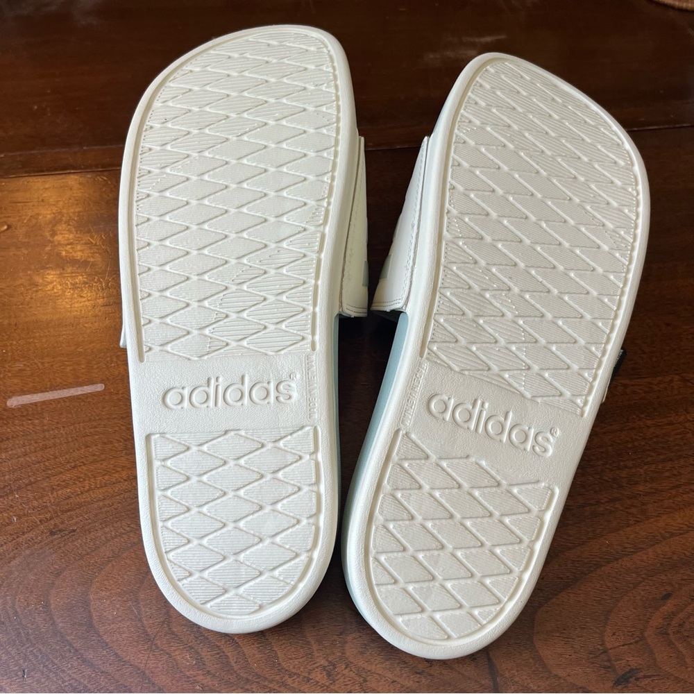 Adilette Comfort Slides - Women's 9, mint green / white - Picture 5 of 8
